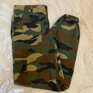 Camo print cargo joggers